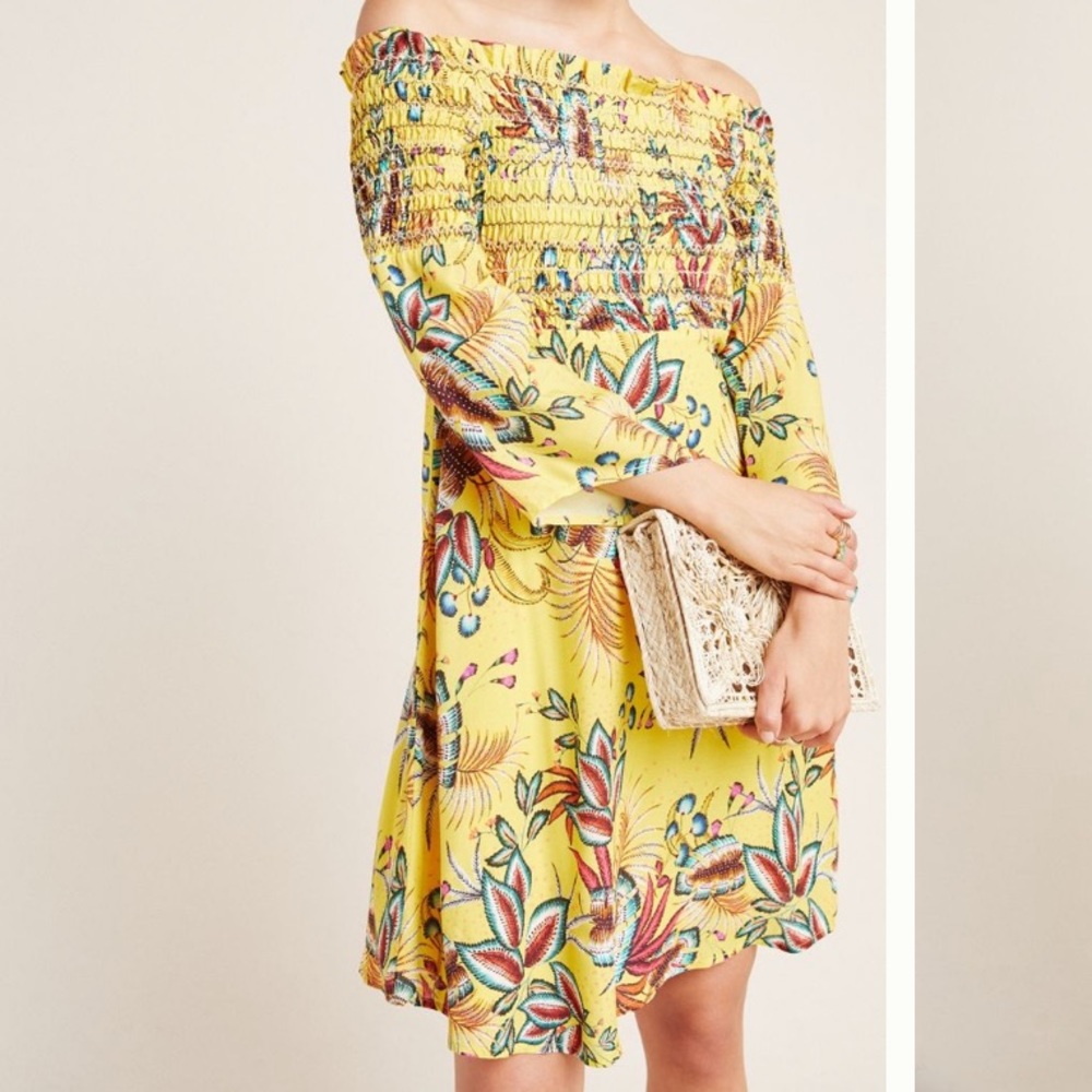 NWT Farm Rio Bria Smocked Dress Anthropologie S